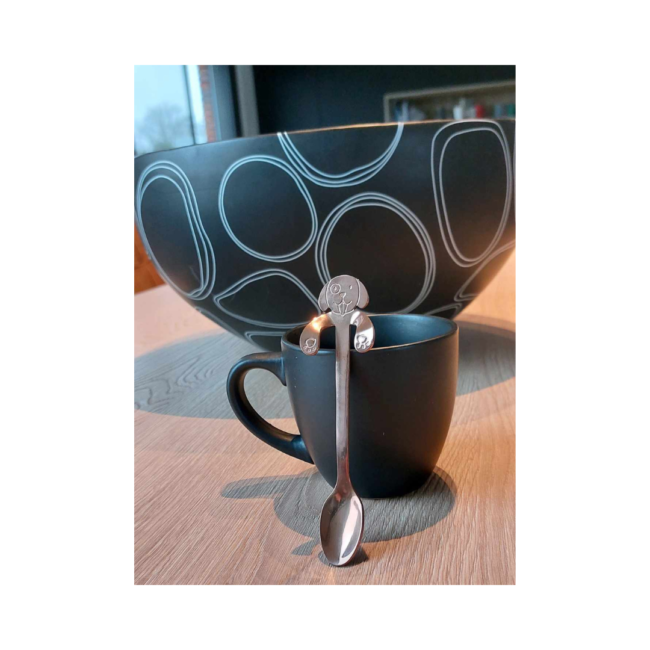 koffielepel-hond-rosegoud