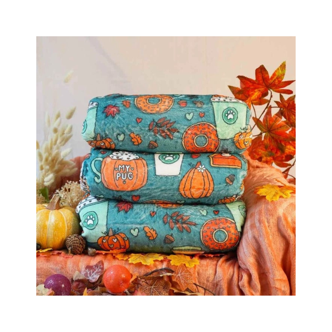 Hondendeken my pug and co - pumpkin spice latte hondendeken-my-pug-co-pumpkin-spice-latte